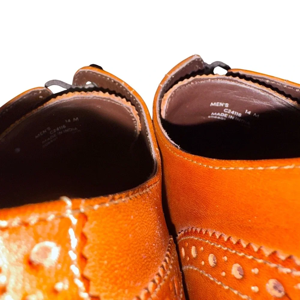 Cole Haan Williams Wingtip‎ Oxford Men 14 British Tan Good C24116 Leather Brogue